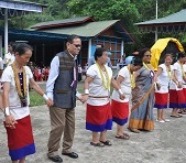 The Governor of Arunachal Pradesh Shri JP Rajkhowa and First Lady of the State Smt Rita Rajkhowa participating in the Dree Festival of Apatani Tribe at Dree Festival Ground, Itanagar on 5th July 2015